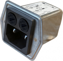 5707.0803.412, Power inlet with filter 8 A 250 VAC, Schurter