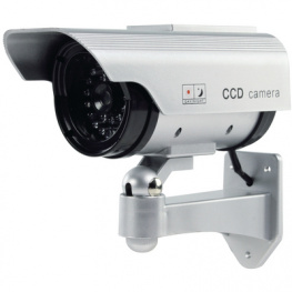 SEC-DUMMYCAM35, Outdoor solar dummy camera silver 3 V, KONIG