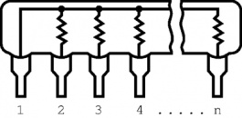 L091S151LF, Resistor network SIL 150 Ohm +- 2 %, BI Technologies