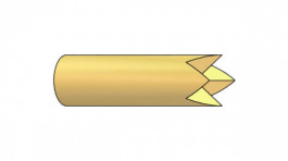 5082-G-8.0N-AU-4.0, Spring contact 8 A 15 mm Four-point crown, Hartmann