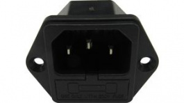 RND 465-00773, Inlet C14 Screw Mounting/Panel Mount Straight 10 A 250 VAC, RND Connect