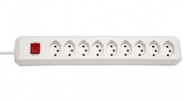 1158212, Outlet Strip Clever-Line 9x Type J (T13) - Type J (T12) White 2m, Brennenstuhl