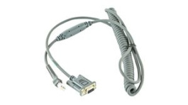 CBA-R46-C09ZBR, RS232 Cable, Coiled, 3.6m, Suitable for LS1203/LS2208/DS8108, Zebra