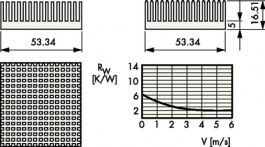 ICK PGA 21 X 21, Радиатор: штампованный; черный; L:53,3мм; W:53,3мм; H:16,51мм, Fischer Elektronik