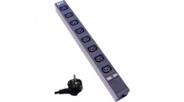 RND 465-00224, PDU 19^, 8 x C13, Black, Plug Type F, RND Connect