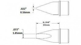 HCV-9CH0018S, Soldering cartridge Chisel 1.85mm, Metcal