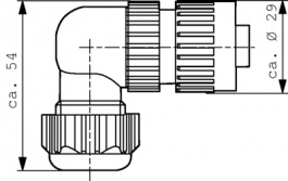 CA 3 W LS, Разъем: круглый; -40?90°C; Класс защиты: IP67; Серия: CA; вилка, Hirschmann
