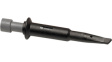 TA327 Unshrouded 4 mm sprung hook black