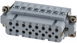 C146 10B016 002 4, Разъем: HDC; контактная вставка; "мама"; C146; PIN: 16; 16+PE; 16А, Amphenol