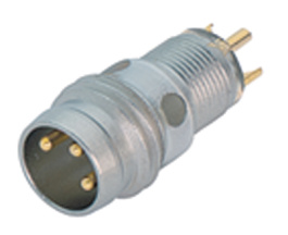 09-3413-00-03, Panel-mount plug, 768 series 3-pole Pole no. 3, Binder