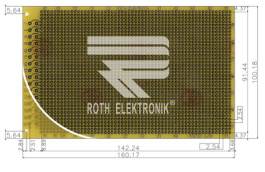 RE525-LF, Laboratory card FR4 epoxy heat tin-plated, Roth Elektronik