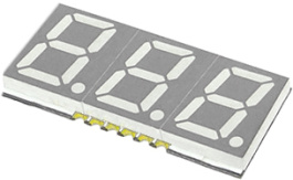 ELST406SURWA/S530-A3/S290, 7-segment LED-display red 10 mm SMD, Everlight