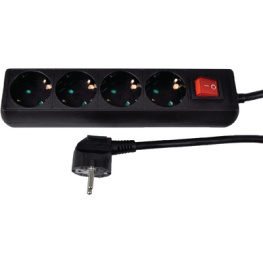 DY-B-04KP-B1, Outlet Strip, 4xF (CEE 7/3), 1.5 m, Maxxtro