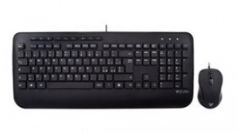 CKU300IT, Keyboard and Mouse, 1600dpi, CKU300, IT Italy, QWERTY, Cable, V7