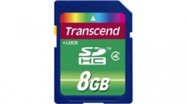 TS8GSDHC4, Memory Card, SDHC, 8GB, 16MB/s, 5MB/s, Transcend
