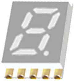 ELSS205SURWA/S530-A3/S290, 7-segment LED-display red 5.08 mm SMD, Everlight