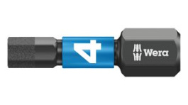 05057604001, Насадка; шестигранная; HEX 4мм; Длина: 25мм; Монтаж: 1/4" (D6,3мм), Wera Tools