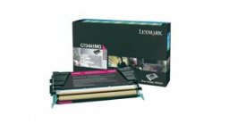 C734A1MG, Toner Cartridge, 6000 Sheets, Magenta, Lexmark