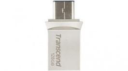TS128GJF890S, USB Stick, JetFlash, 128GB, USB 3.0, Silver, Transcend