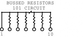 4610X-101-104LF, Резисторная сборка, SIL 100 kΩ ± 2 %, Bourns