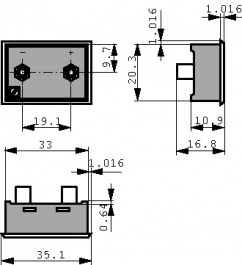 DMS-20LCD-1-DCM, Digital display +8...+50 VDC, Datel