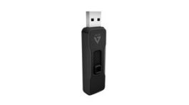 VP264G, USB Stick with Slide-In Connector, 64GB, USB 2.0, Black, V7