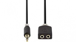 CABP22100AT02, Stereo Audio Cable 3.5 mm Jack Plug - 2x 3.5 mm Jack Socket 200mm, Nedis (HQ)