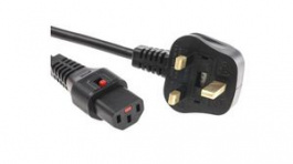 IL19-UK1-H05-3150-200, IEC Power Lead H05VV-F UK Male IEC 60320 C13 2m, Schaffner