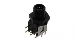 1200700244, Micro-Change (M12) PCB Mounting Receptacle 5 Poles Male 90° Angle, Molex