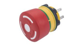 84-5340.0020, Emergency Stop Switch, 2NC, IP65/IP67, Faston Terminal, 2.8 x 0.5 mm, EAO