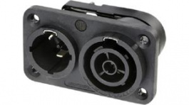 NAC3PX-TOP, Applicance Power Inlet-Outlet Combination, Tab Terminal, Neutrik