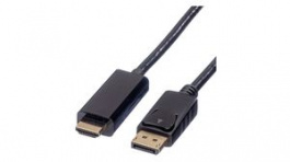 11.04.5787, Video Cable, DisplayPort Plug - HDMI Plug, 3840 x 2160, 3m, Roline