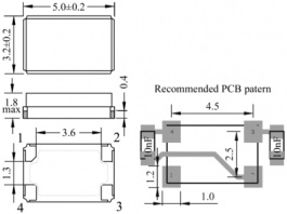 E4492LF, Oscillator CFPS-9301 50 MHz, IQD