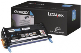 X560H2CG, High Capacity Toner, Cyan, high capacity 10 000, Lexmark