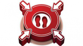 307913, 3D Safety Sign, Stand Here, Square, White on Red, Vinyl, Mandatory Action, 1pcs, Brady