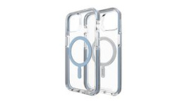 702008210, Cover with MagSafe, Non-Slip Frame, Transparent/Blue, Zagg