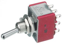 1A31-NF1STSE, Miniature Toggle Switch, On-On, Soldering Lugs, Eledis