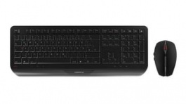 JD-7000DE-2, GENTIX Wireless Keyboard and Mouse, 2000dpi, DE Germany/QWERTZ, USB, Black, Cherry