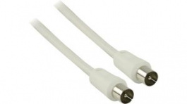 CSGP40290WT10, French Coax Cable Coax 9 mm Male - Coax 9 mm Male 1m White, Nedis (HQ)
