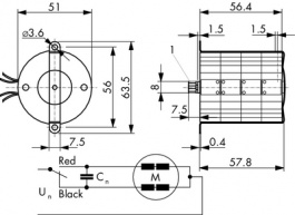 UFR40NB4RNZ28, Synchronous Motor, 6.4 VA, SAIA-BURGESS