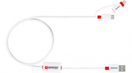 2.700212, Buzz 2-in-1 Micro USB cable 1 m White, SKross