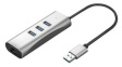 12.99.1116 USB Hub, USB 3.2, USB A Plug, Silver