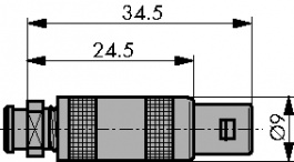 FFA.0S.302.CLACS2Z, Cable connector, S-series 2-pin Poles 2 6 A 500 VAC/VDC, LEMO
