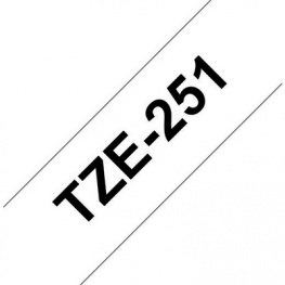 TZE-251, Label Tape 24 mm Black on White 8 m, Brother