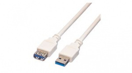 11.99.8977, USB Cable USB-A Plug - USB-A Socket 800mm White, Value