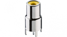 BTOR 1 gelb, RCA chassis socket metallic yellow, Lumberg Connect