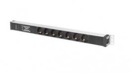 DN-95412, Power Distribution Unit 7x DE Type F (CEE 7/3) Socket - DE Type F (CEE 7/4) Plug, DIGITUS