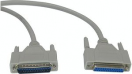 RND 765-00036, D-Sub Cable 25-Pin Male-Female 10 m Grey, RND Connect