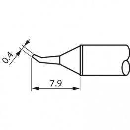 STTC-026, Soldering Tip Conical / 30? bent 330 °C, Metcal