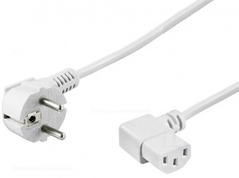 SN312-3/10/3.0W, кабель; CEE 7/7 (E / F) подпружиненный, IEC C13 female 90 °; 3м; белый, LIAN DUNG